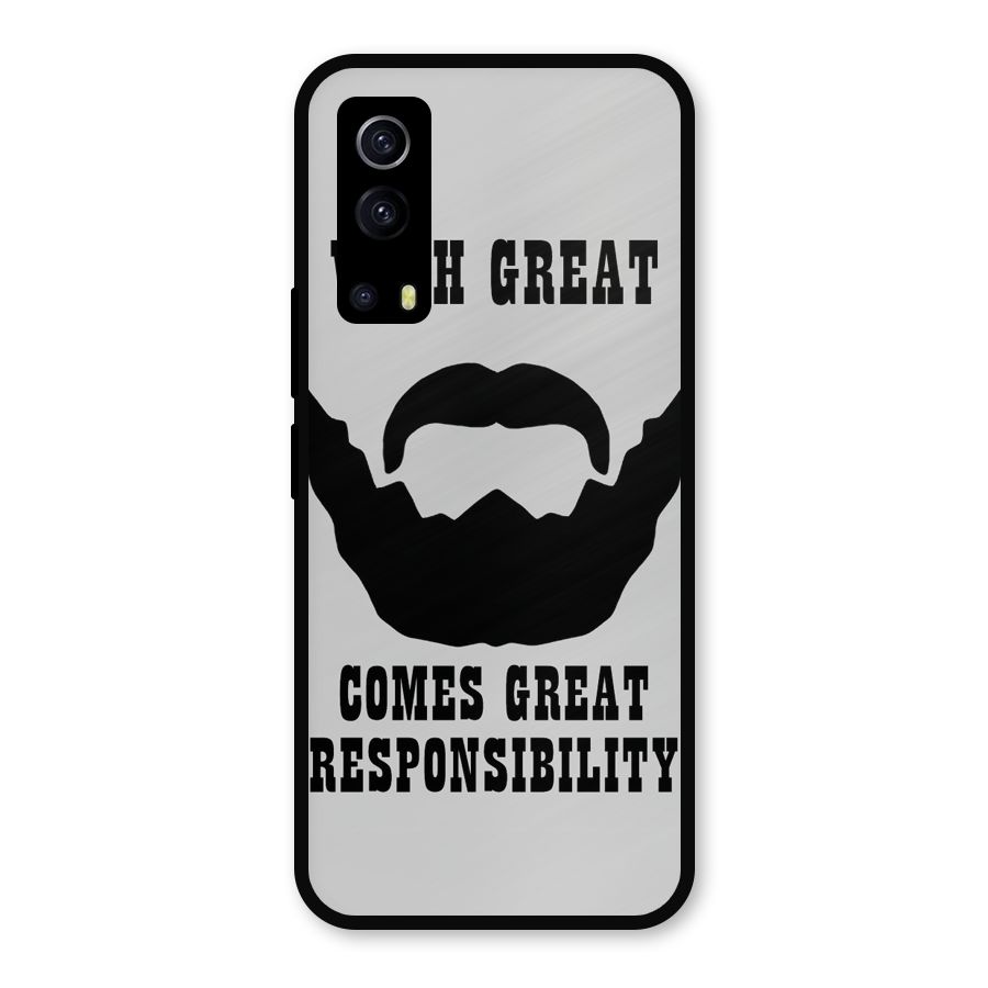 Great Beard Great Responsibility Metal Back Case for iQOO Z3