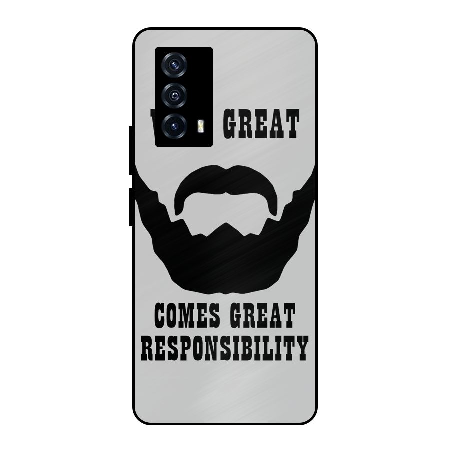 Great Beard Great Responsibility Metal Back Case for iQOO Z5