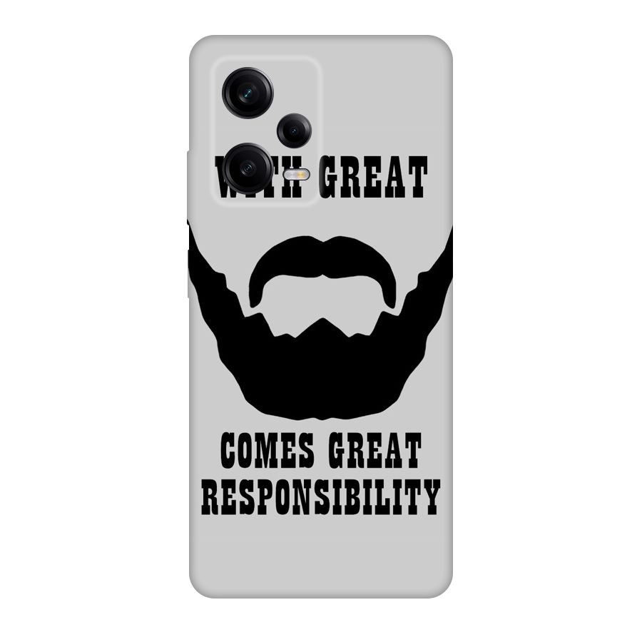 Great Beard Great Responsibility Original Polycarbonate Back Case for Redmi Note 12 Pro