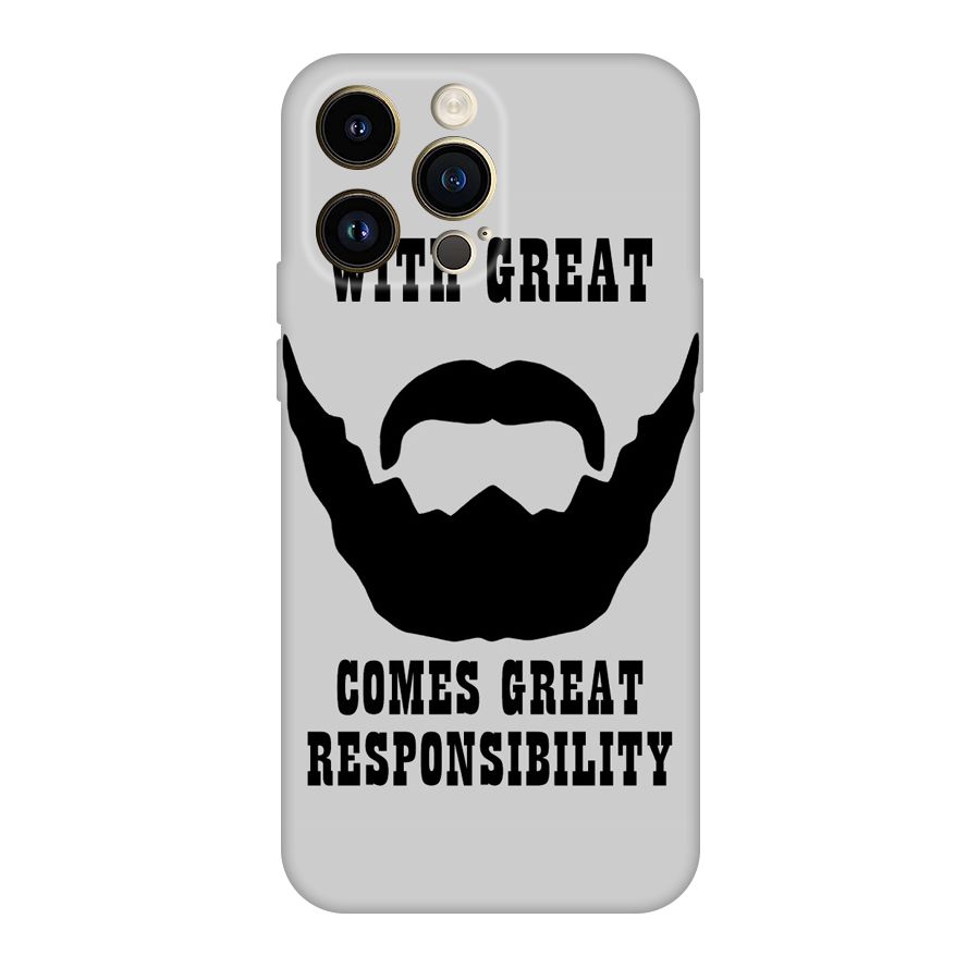 Great Beard Great Responsibility Original Polycarbonate Back Case for iPhone 14 Pro Max
