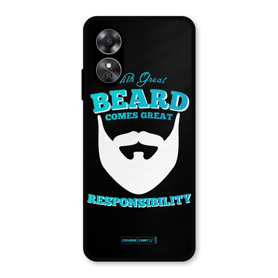 Great Beard Metal Back Case for Oppo A17