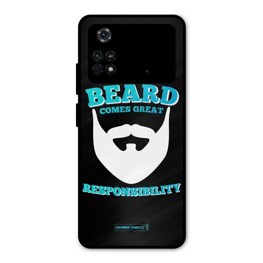 Great Beard Metal Back Case for Poco M4 Pro 4G
