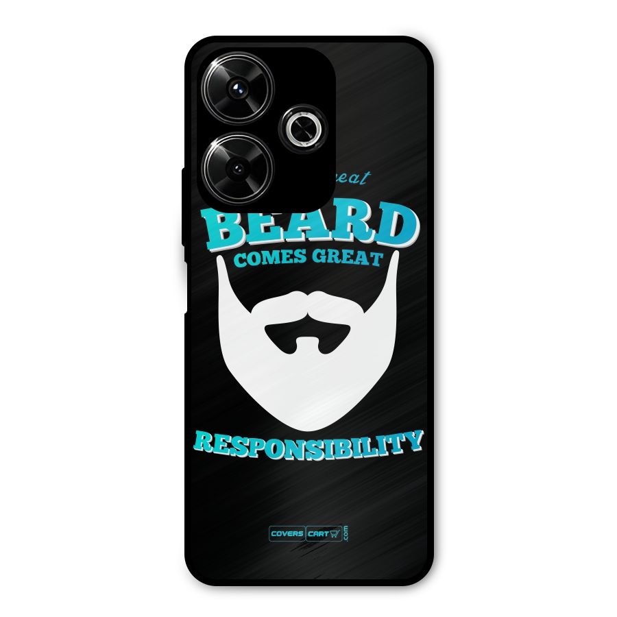 Great Beard Metal Back Case for Poco M6 Plus