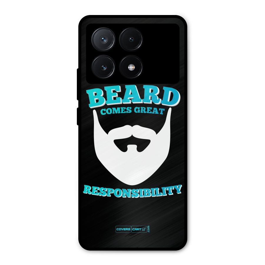 Great Beard Metal Back Case for Poco X6 Pro