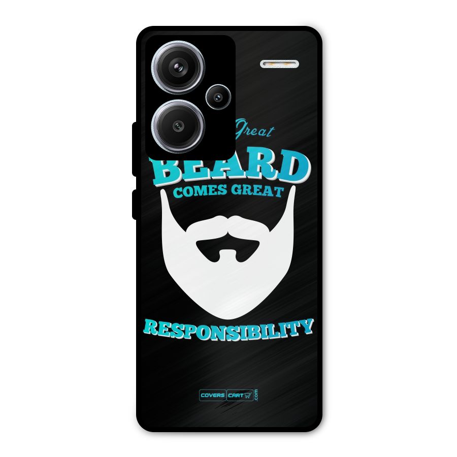 Great Beard Metal Back Case for Redmi Note 13 Pro Plus