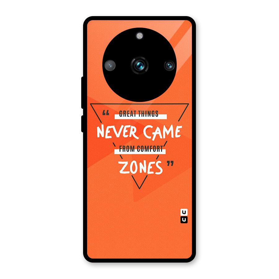 Great Things Comfort Zones Glass Back Case for Realme 11 Pro
