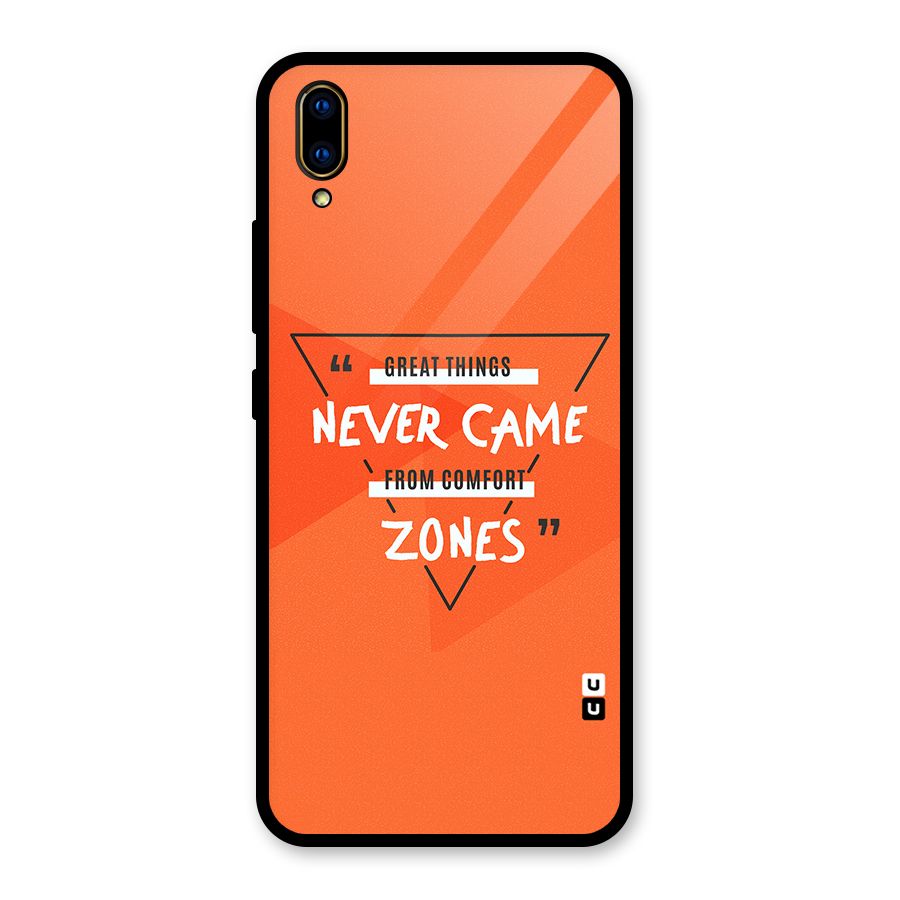 Great Things Comfort Zones Glass Back Case for Vivo V11 Pro