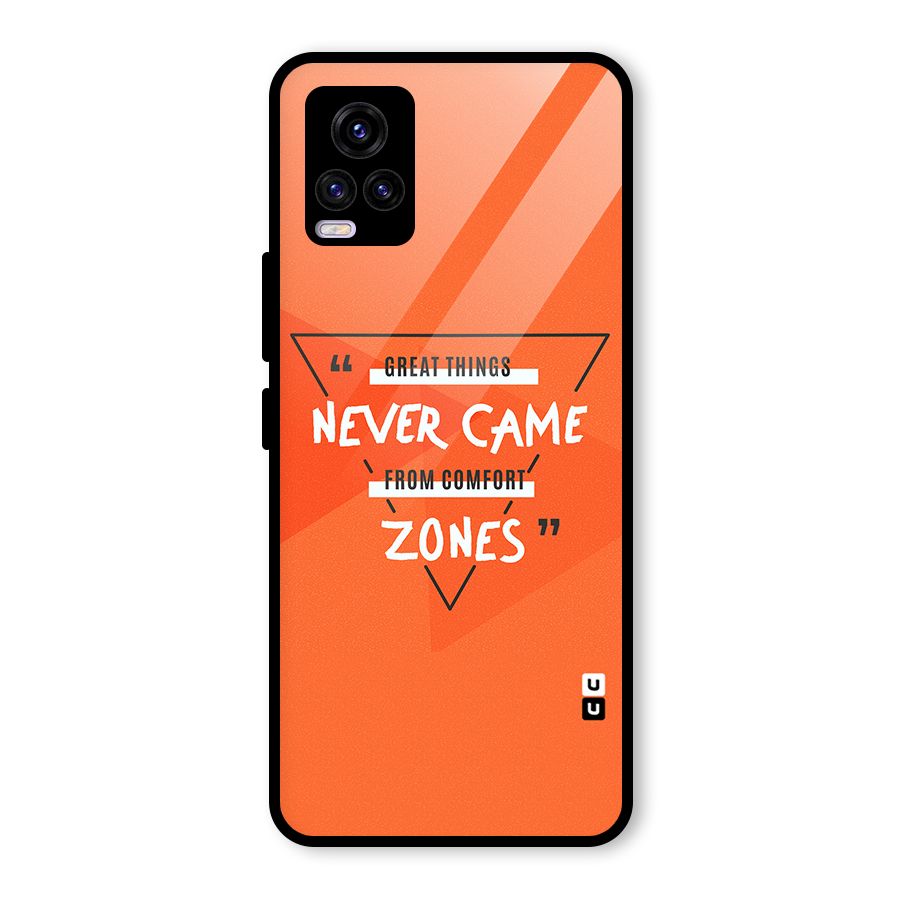 Great Things Comfort Zones Glass Back Case for Vivo V20 2021