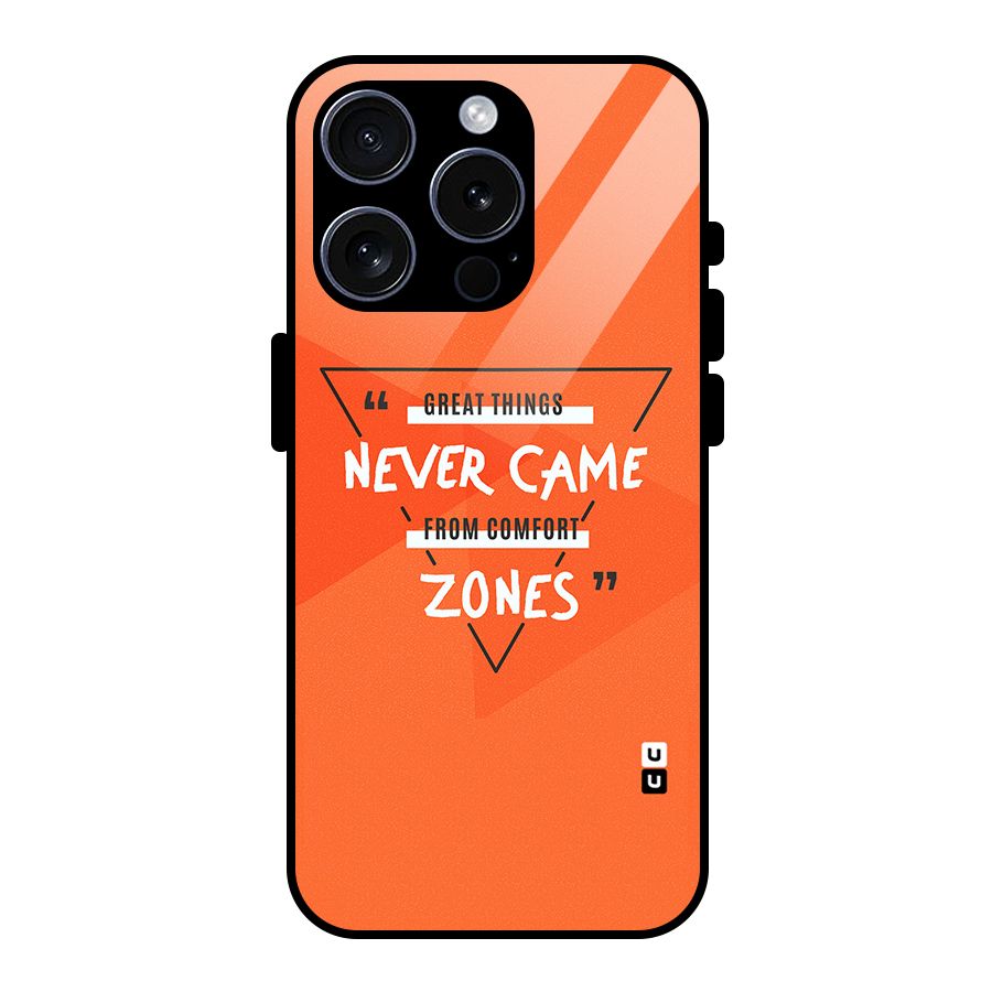 Great Things Comfort Zones Glass Back Case for iPhone 15 Pro