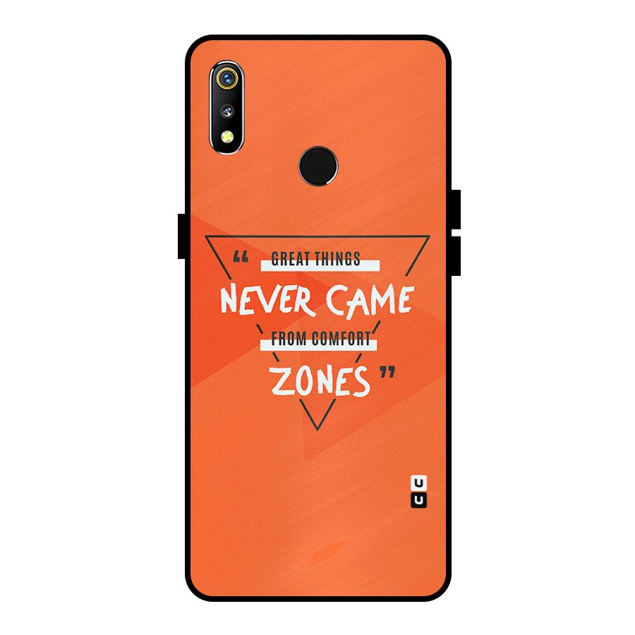 Great Things Comfort Zones Metal Back Case for Realme 3i