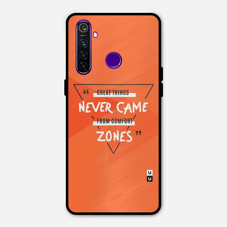 Great Things Comfort Zones Metal Back Case for Realme 5 Pro