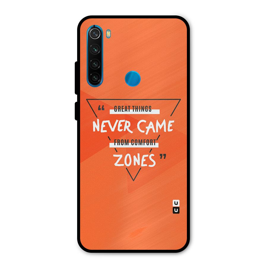 Great Things Comfort Zones Metal Back Case for Redmi Note 8
