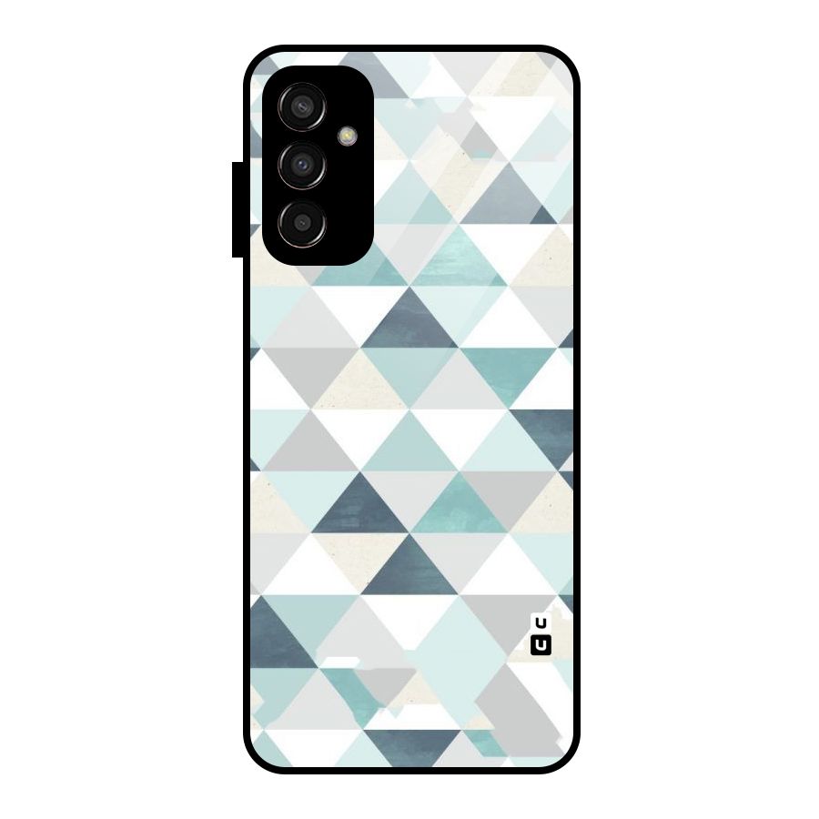 Green And Grey Pattern Glass Back Case for Galaxy F13