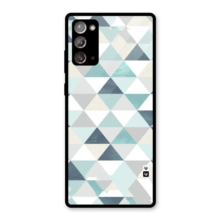 Green And Grey Pattern Glass Back Case for Galaxy Note 20