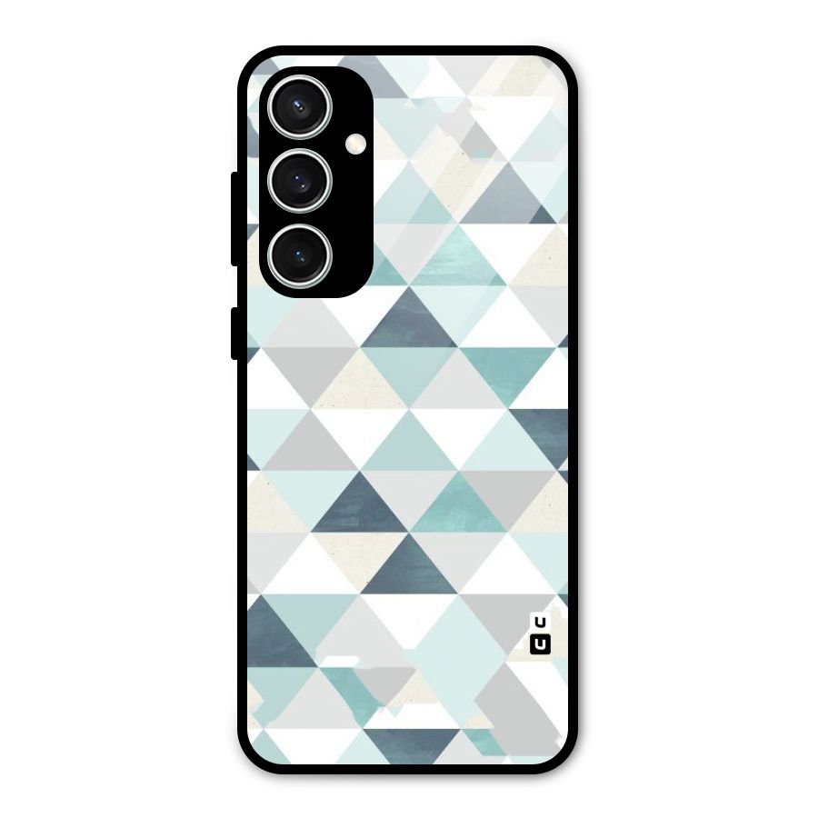 Green And Grey Pattern Glass Back Case for Galaxy S23 FE