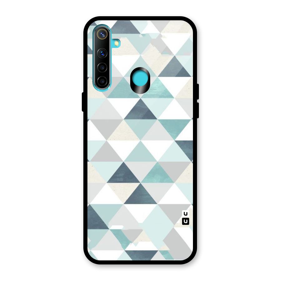 Green And Grey Pattern Glass Back Case for Realme 5i