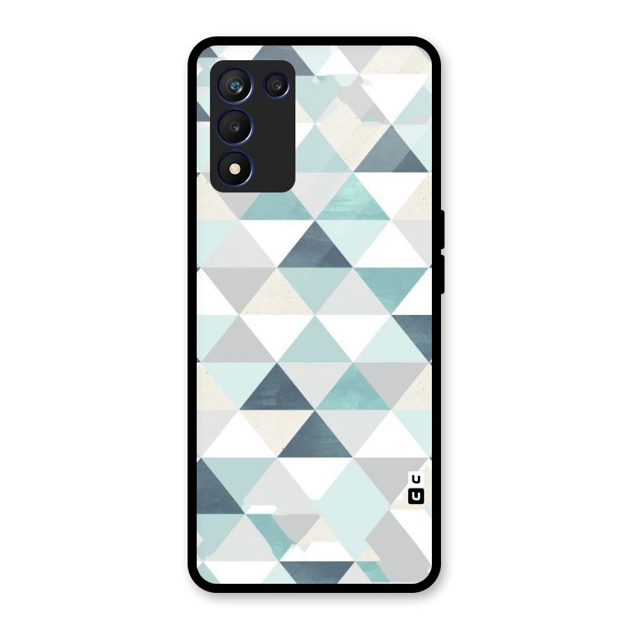 Green And Grey Pattern Glass Back Case for Realme 9 5G Speed