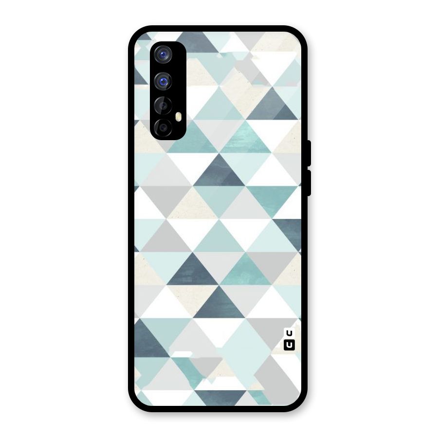 Green And Grey Pattern Glass Back Case for Realme Narzo 20 Pro
