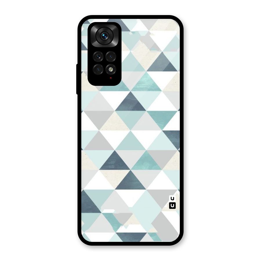 Green And Grey Pattern Glass Back Case for Redmi Note 11S