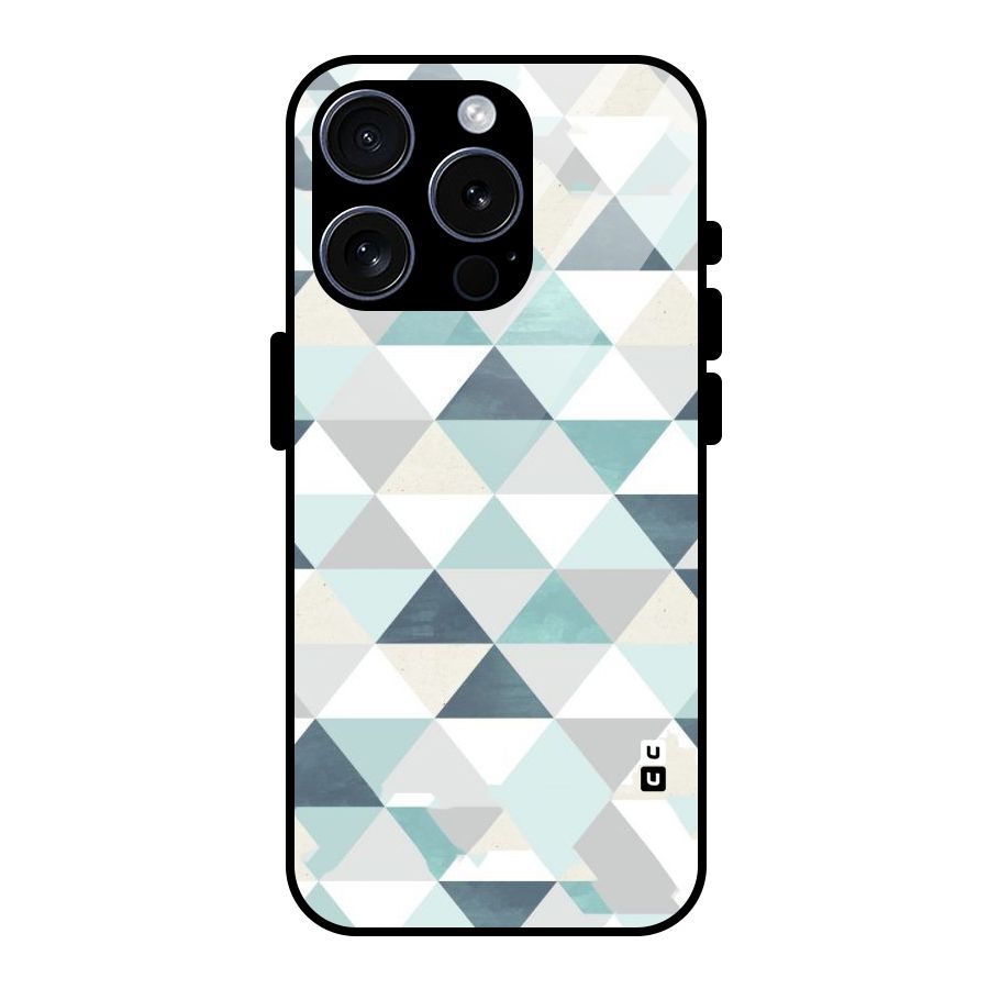 Green And Grey Pattern Glass Back Case for iPhone 15 Pro