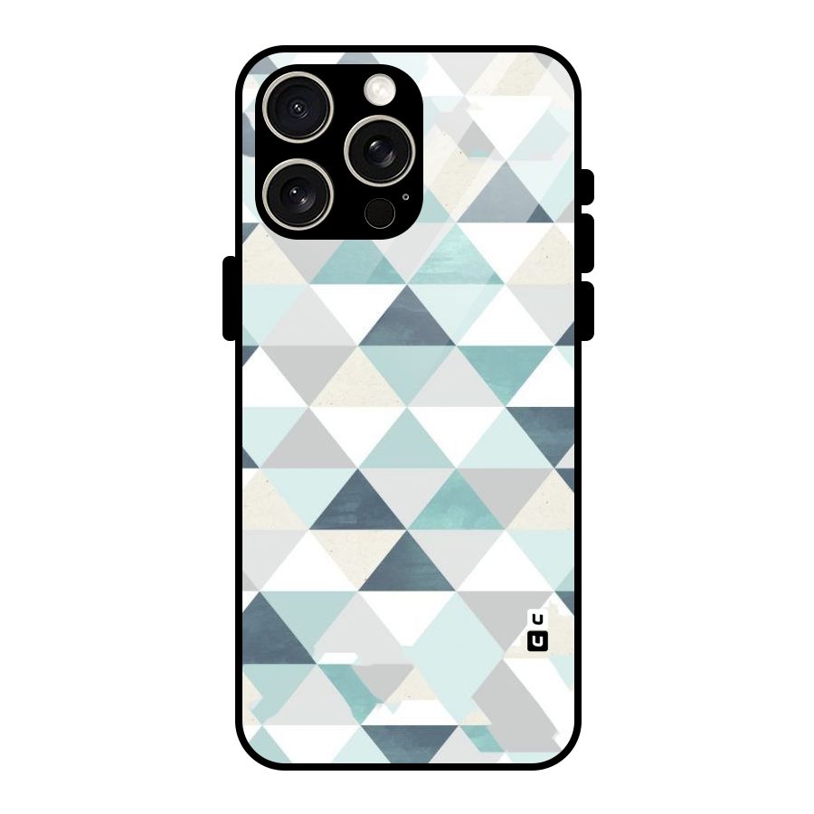 Green And Grey Pattern Glass Back Case for iPhone 15 Pro Max