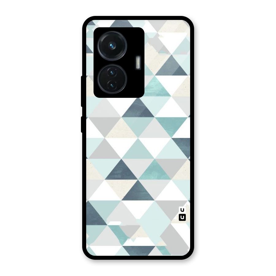 Green And Grey Pattern Glass Back Case for iQOO Z6 44W