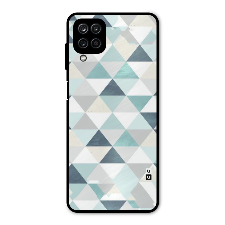 Green And Grey Pattern Metal Back Case for Galaxy A12