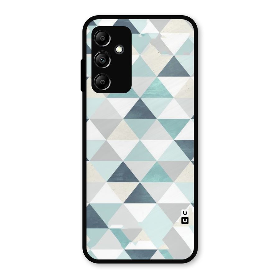 Green And Grey Pattern Metal Back Case for Galaxy A14 5G