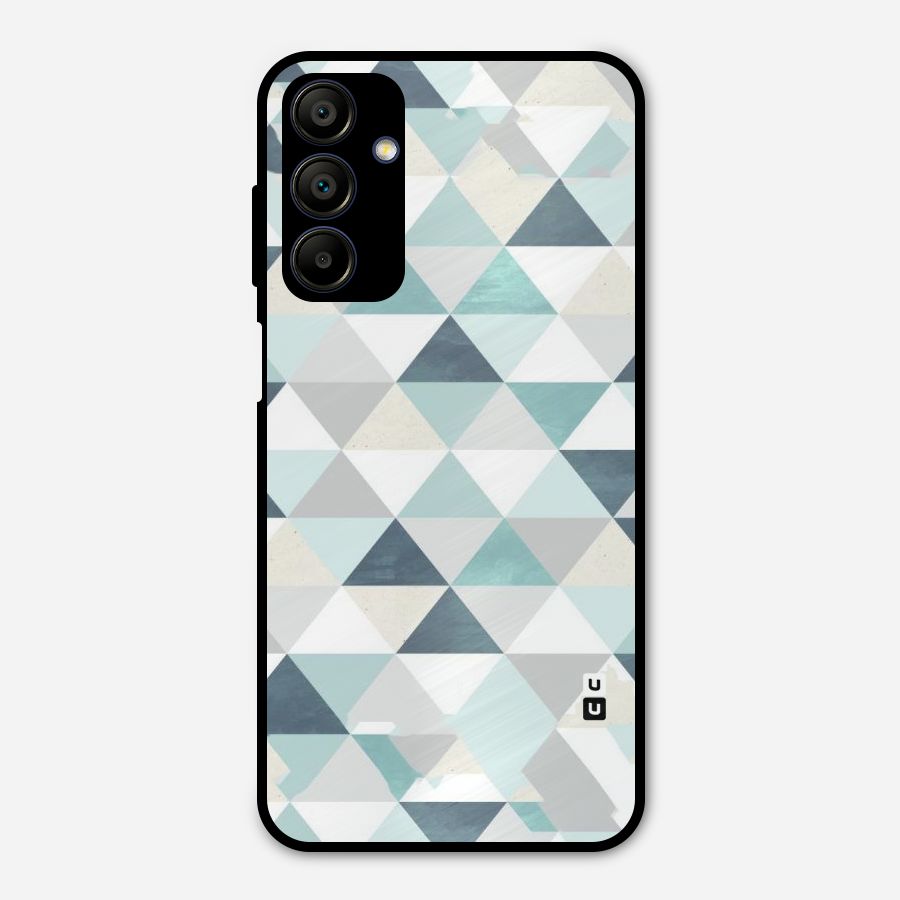 Green And Grey Pattern Metal Back Case for Galaxy A15 5G
