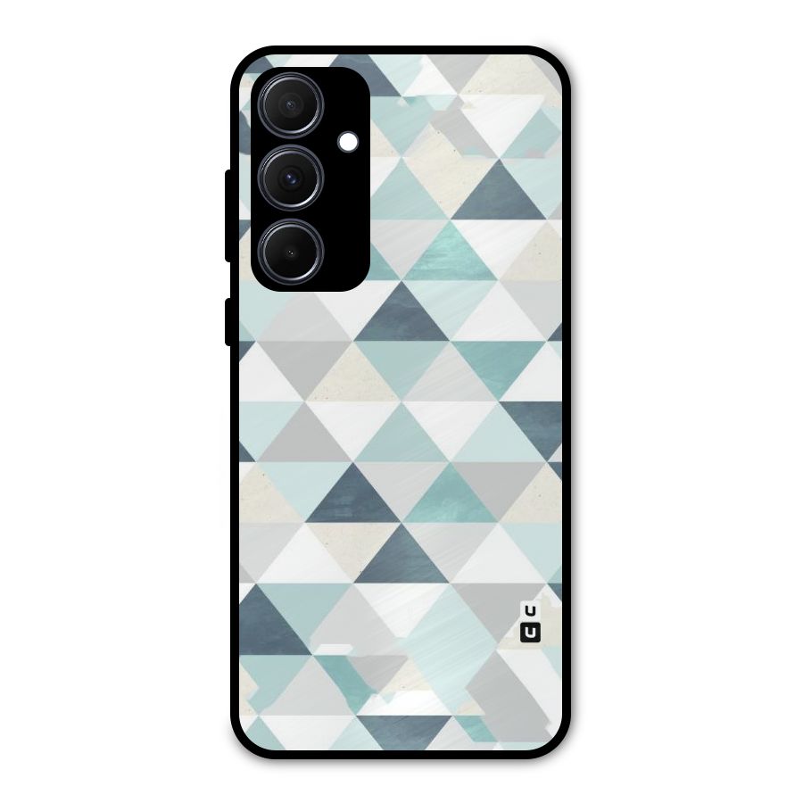 Green And Grey Pattern Metal Back Case for Galaxy A35