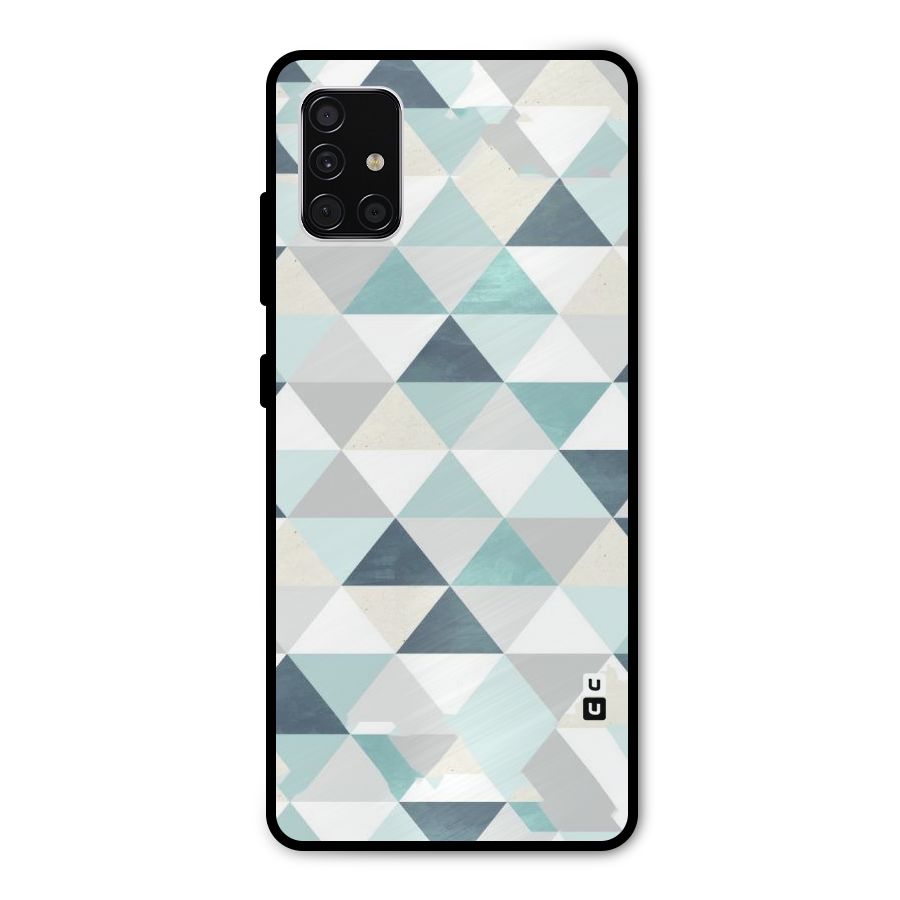 Green And Grey Pattern Metal Back Case for Galaxy A51