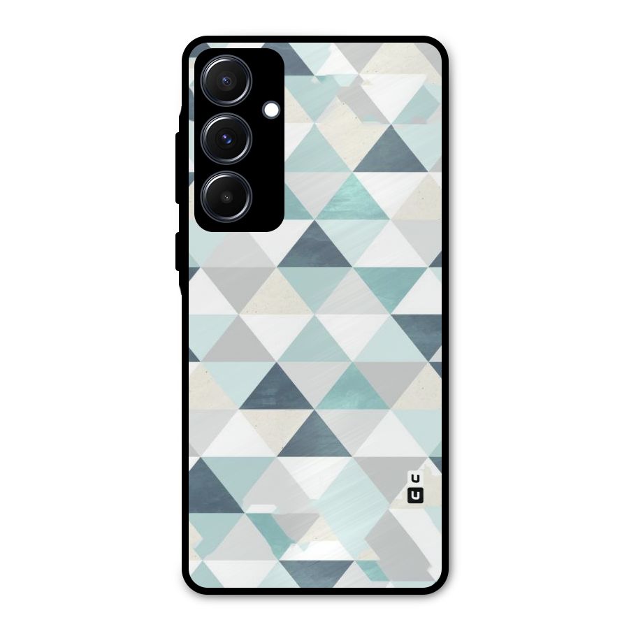 Green And Grey Pattern Metal Back Case for Galaxy A55