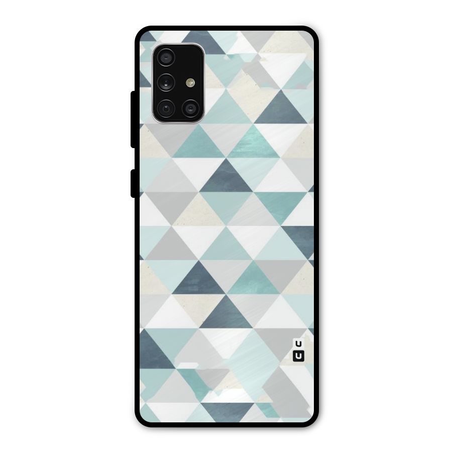Green And Grey Pattern Metal Back Case for Galaxy A71