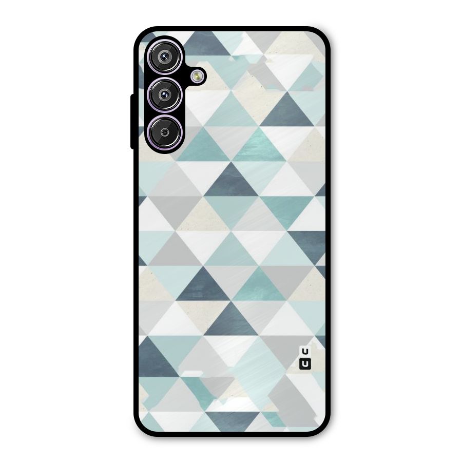 Green And Grey Pattern Metal Back Case for Galaxy F15