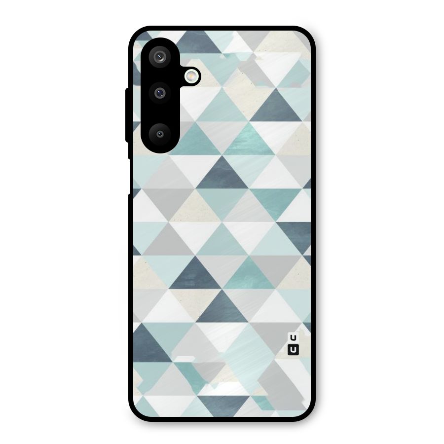 Green And Grey Pattern Metal Back Case for Galaxy M16