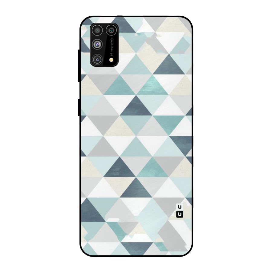 Green And Grey Pattern Metal Back Case for Galaxy M31