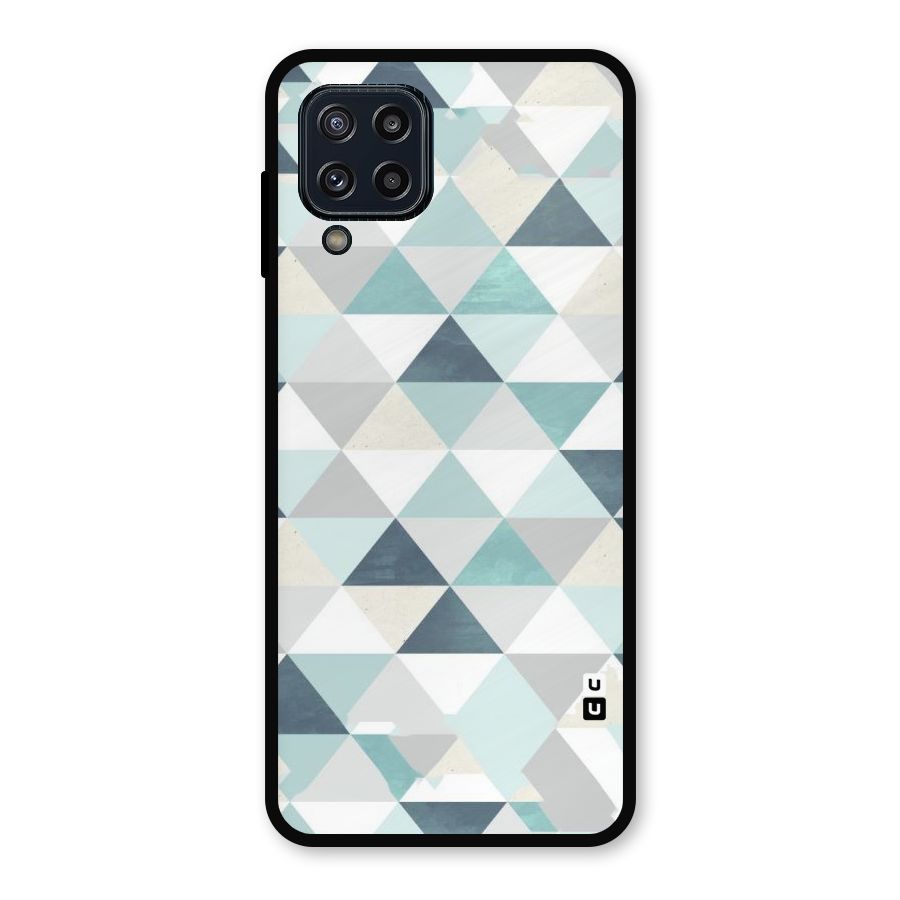 Green And Grey Pattern Metal Back Case for Galaxy M32