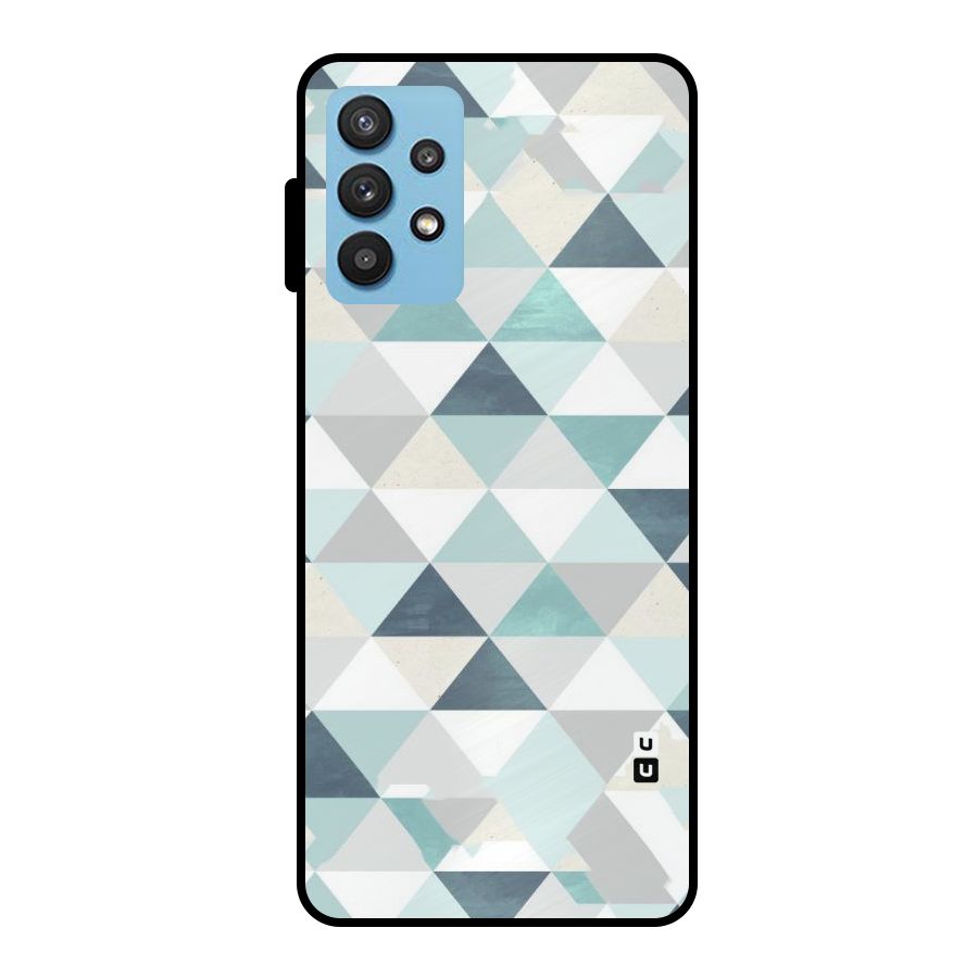 Green And Grey Pattern Metal Back Case for Galaxy M32 5G