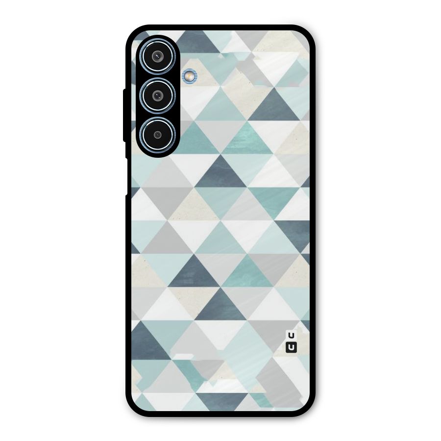 Green And Grey Pattern Metal Back Case for Galaxy M35