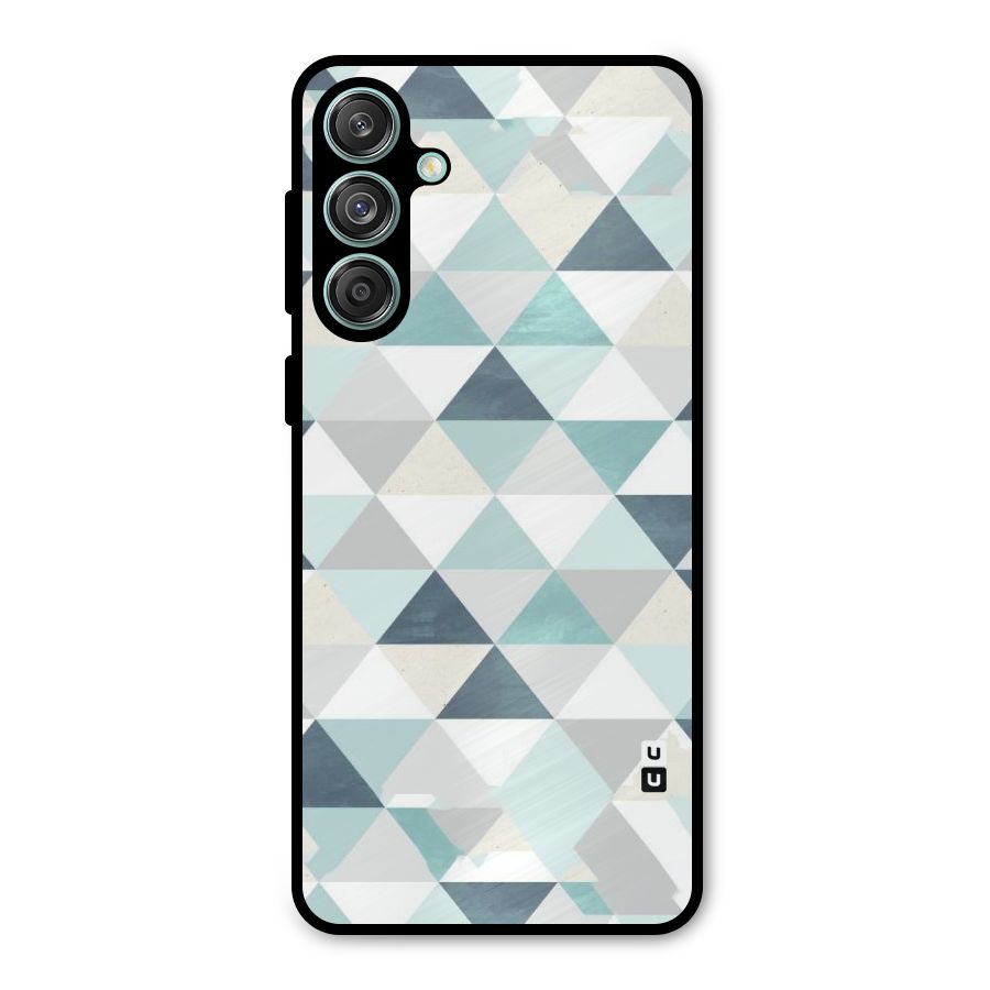 Green And Grey Pattern Metal Back Case for Galaxy M55 5G