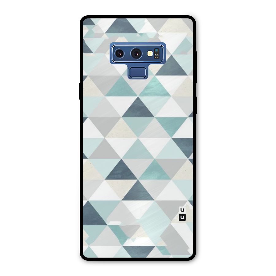 Green And Grey Pattern Metal Back Case for Galaxy Note 9