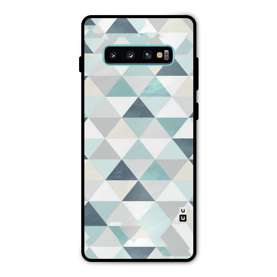 Green And Grey Pattern Metal Back Case for Galaxy S10 Plus