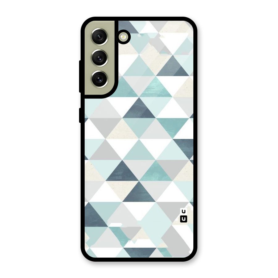 Green And Grey Pattern Metal Back Case for Galaxy S21 FE 5G (2023)