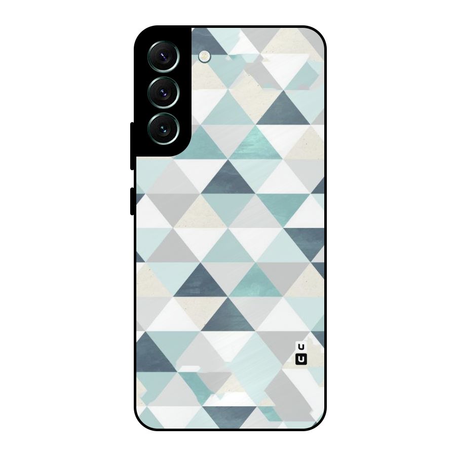Green And Grey Pattern Metal Back Case for Galaxy S22 Plus 5G