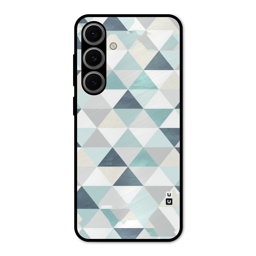 Green And Grey Pattern Metal Back Case for Galaxy S24 FE