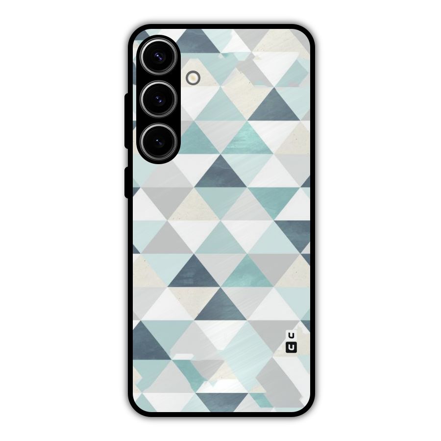 Green And Grey Pattern Metal Back Case for Galaxy S24 Plus