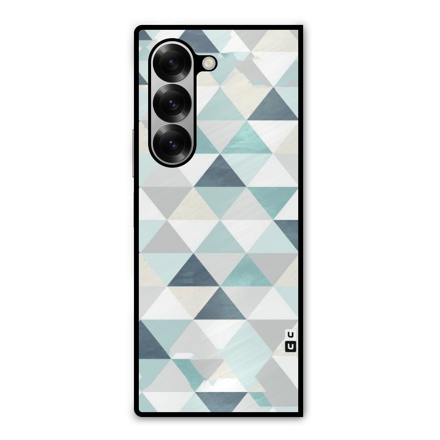 Green And Grey Pattern Metal Back Case for Galaxy Z Fold6