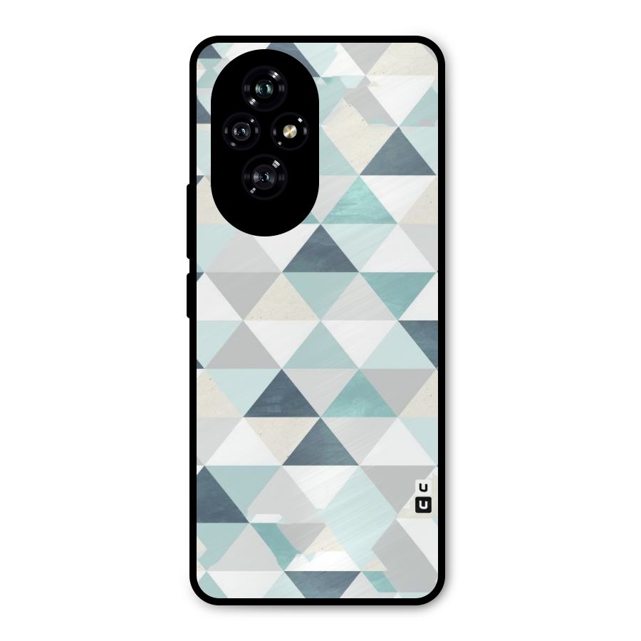 Green And Grey Pattern Metal Back Case for Honor 200