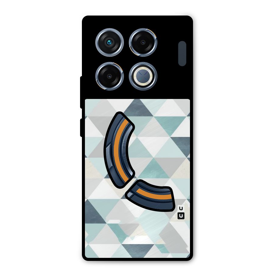 Green And Grey Pattern Metal Back Case for Infinix GT 20 Pro