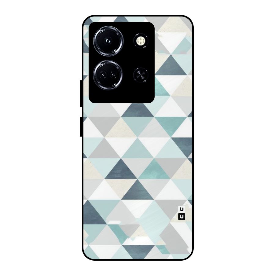 Green And Grey Pattern Metal Back Case for Infinix Note 30 5G